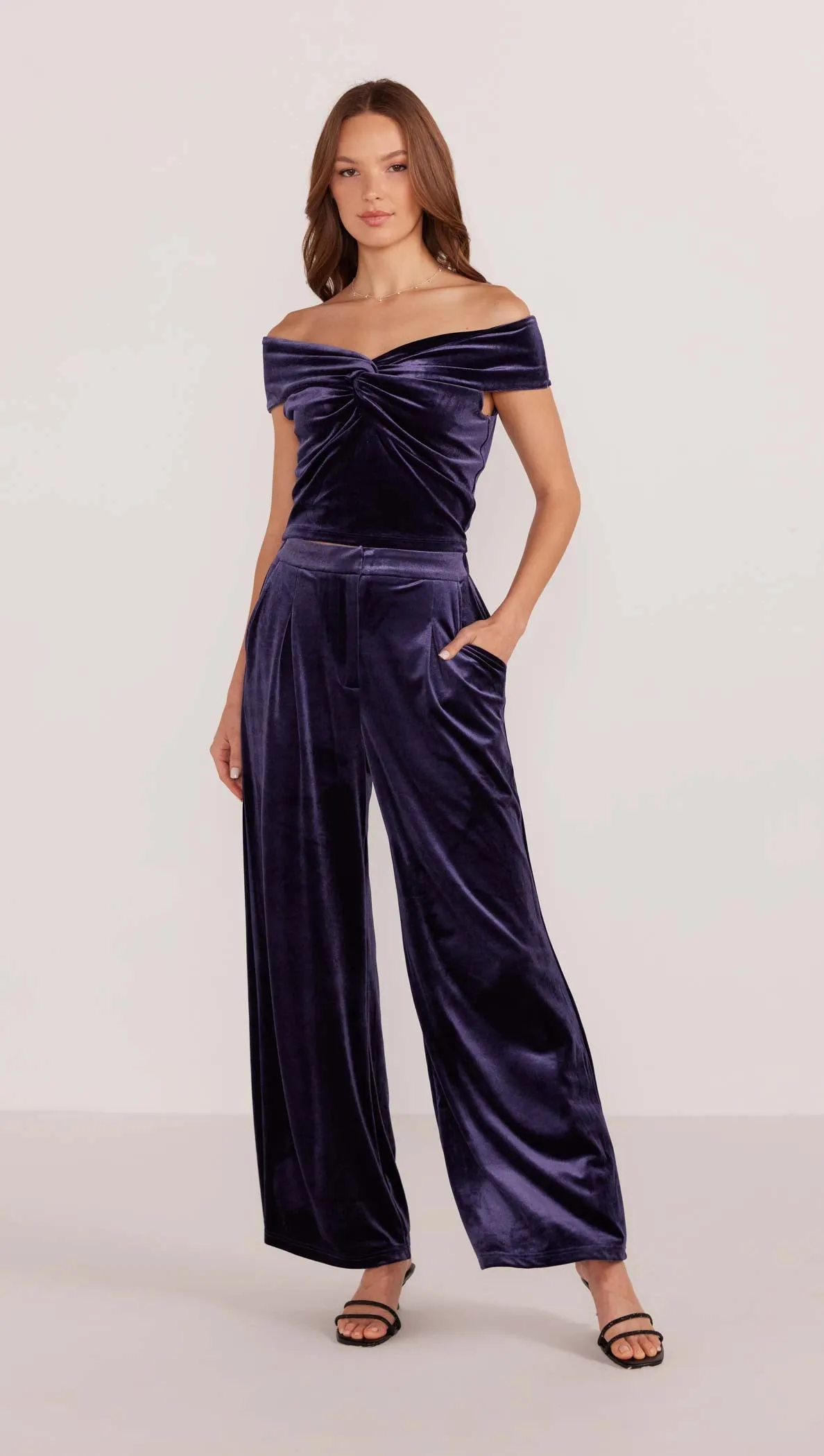 Nisha Velvet Tailored Pant - Final Sale sold by MINKPINK product image thumbnail 3