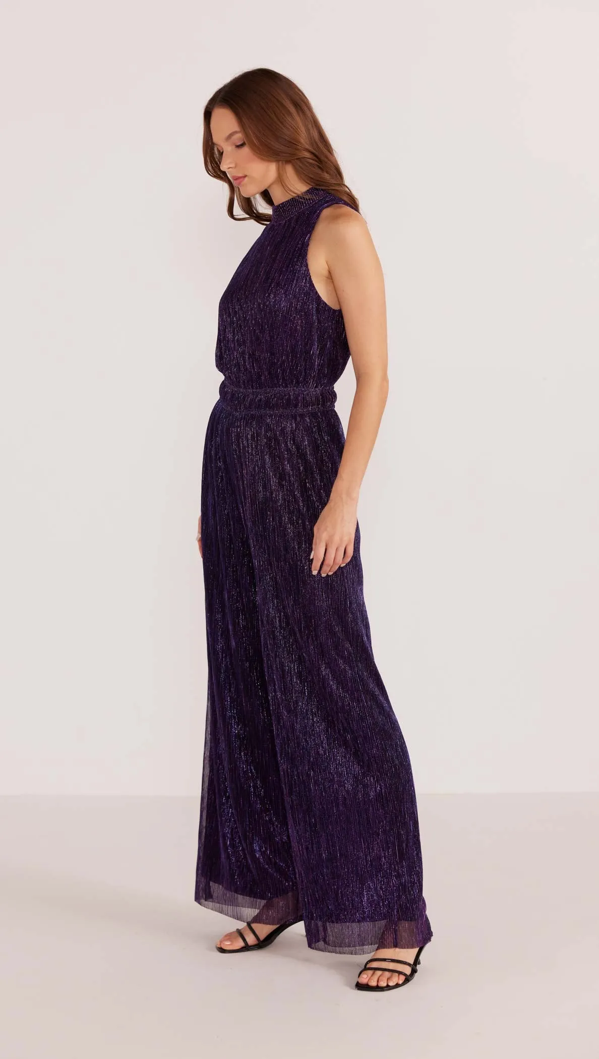 Enya Lurex Plisse Jumpsuit - Final Sale sold by MINKPINK product image thumbnail 5