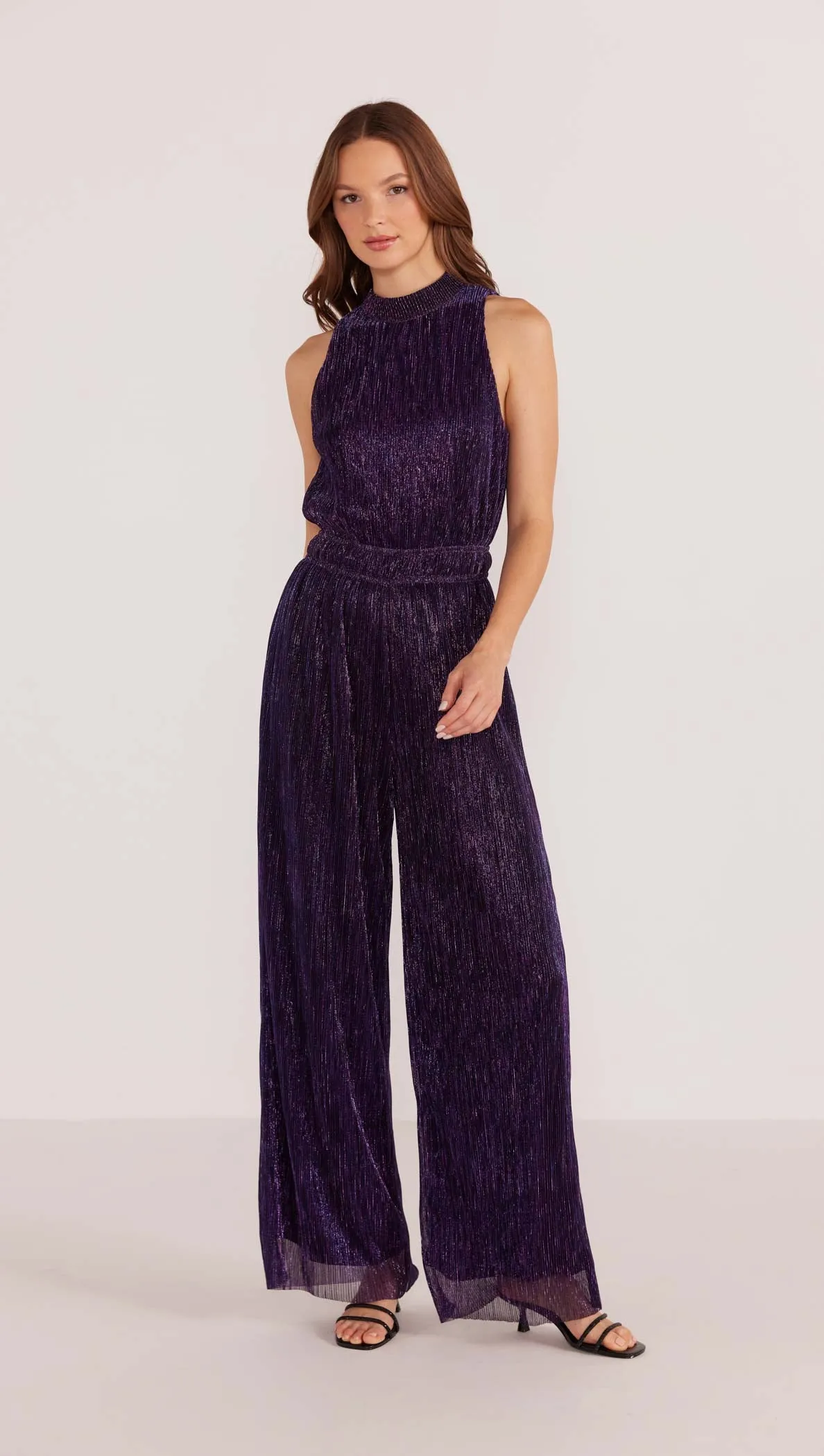 Enya Lurex Plisse Jumpsuit - Final Sale sold by MINKPINK product image thumbnail 3