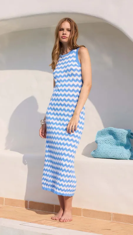 Dina Stripe Knit Midi Dress sold by MINKPINK