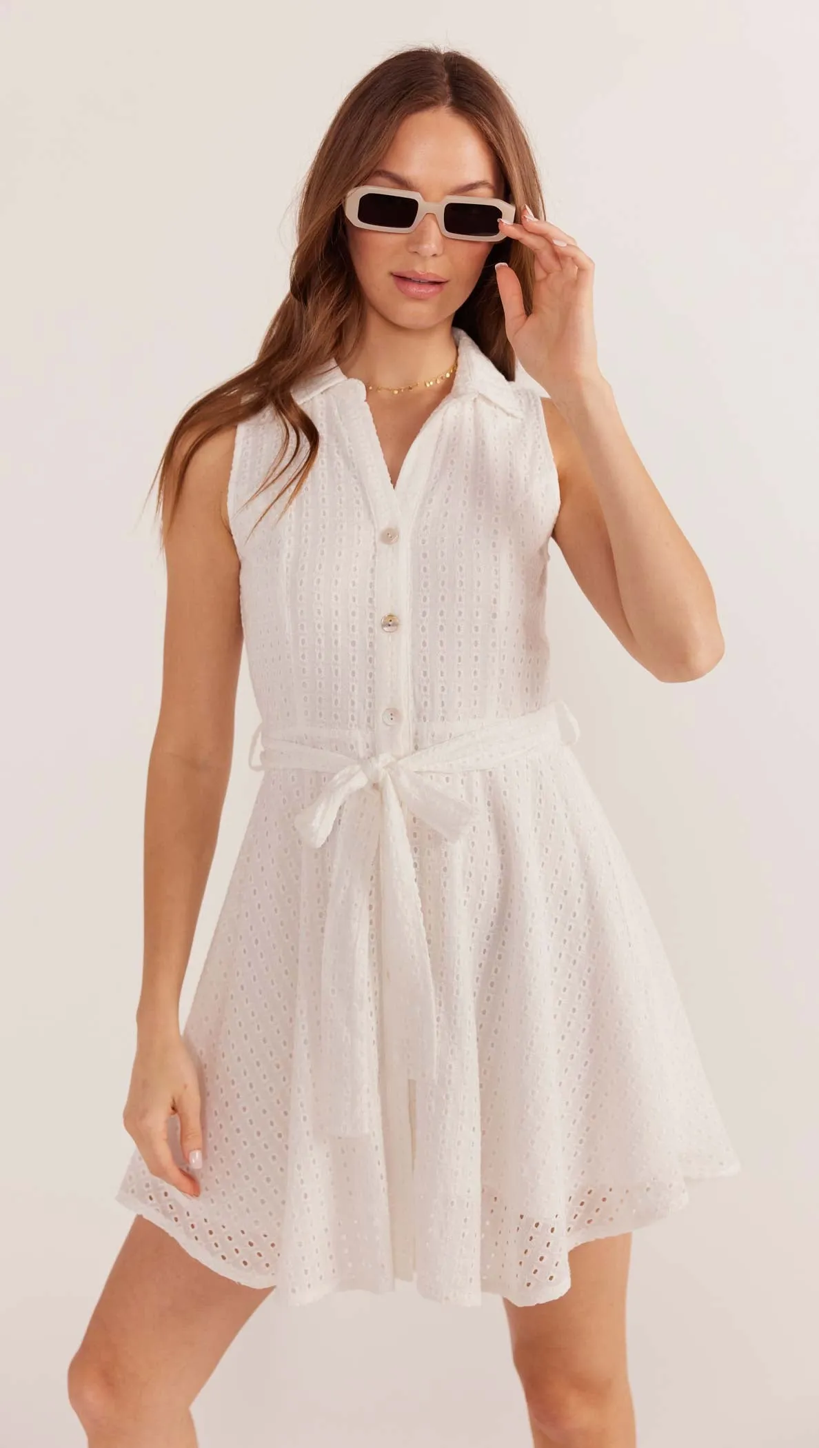 Frida Broderie Mini Dress - Final Sale sold by MINKPINK product image thumbnail 2