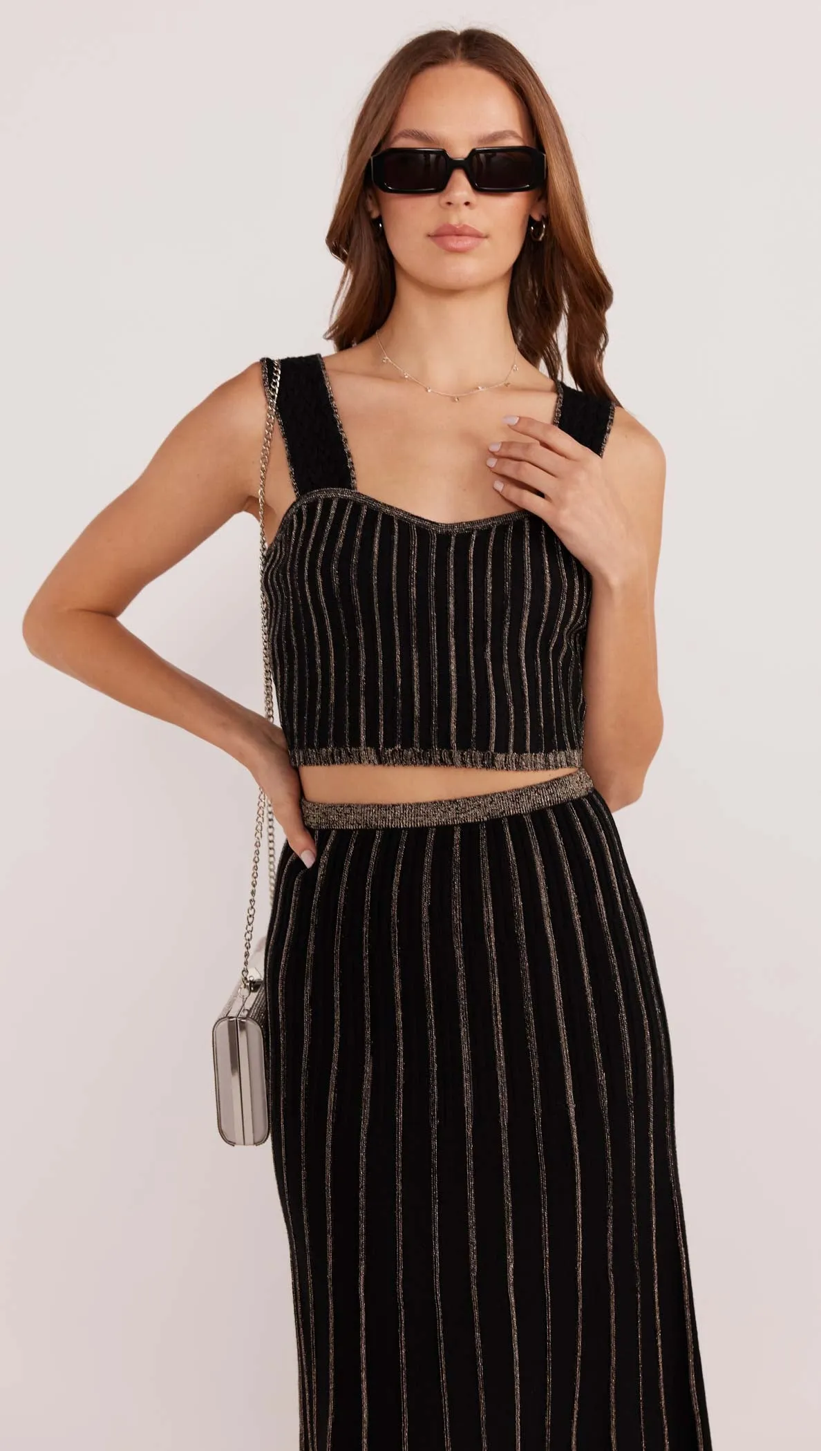 Celia Lurex Stripe Crop Top - Final Sale sold by MINKPINK product image thumbnail 3