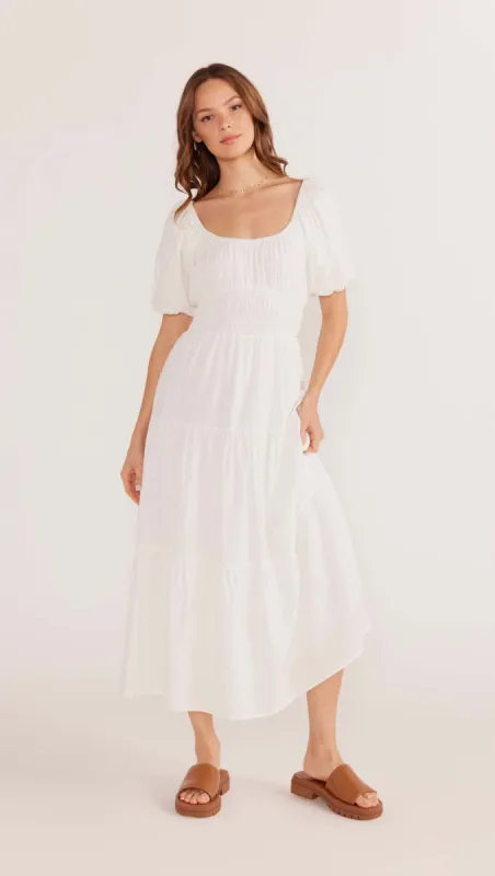 Lotus Puff Sleeve Midi Dress - Final Sale made by MINKPINK
