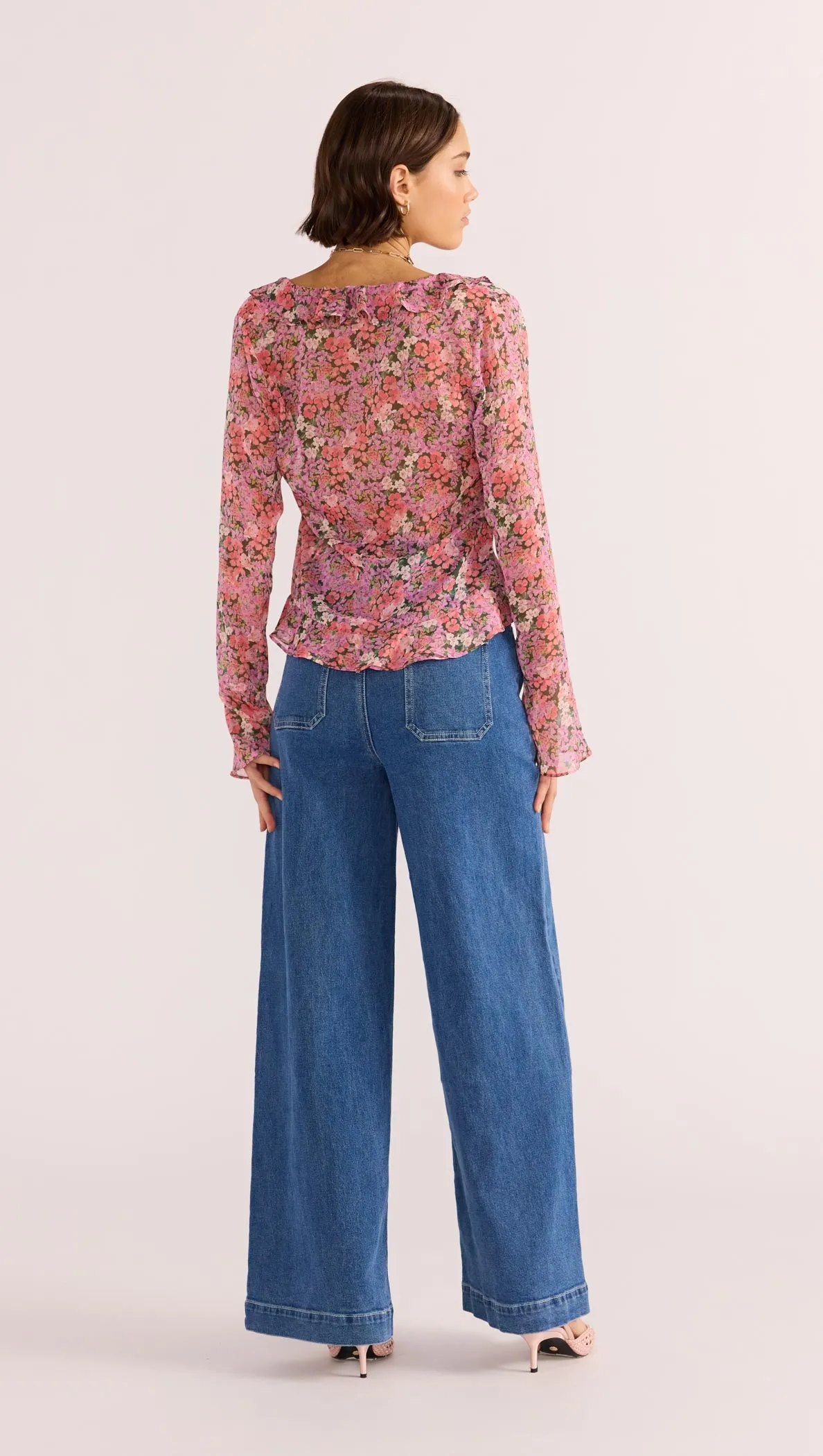 Amelia Ruffle Sheer Blouse sold by MINKPINK product image thumbnail 5