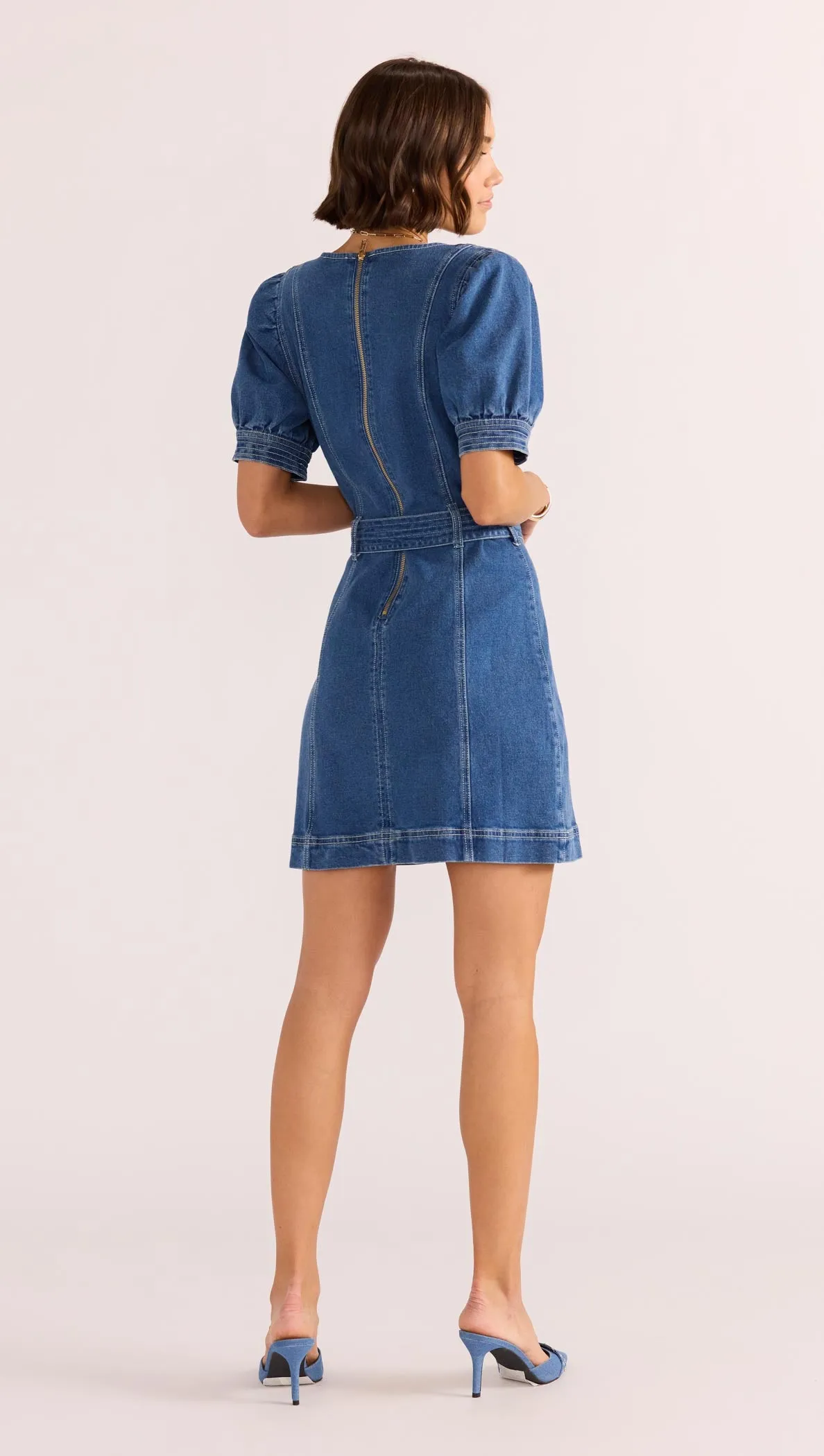 Ellis Denim Panel Mini Dress sold by MINKPINK product image thumbnail 5