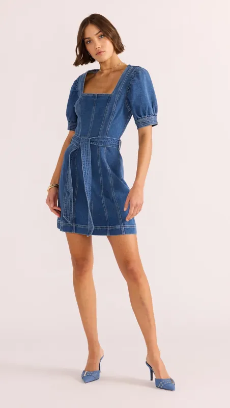 Ellis Denim Panel Mini Dress sold by MINKPINK
