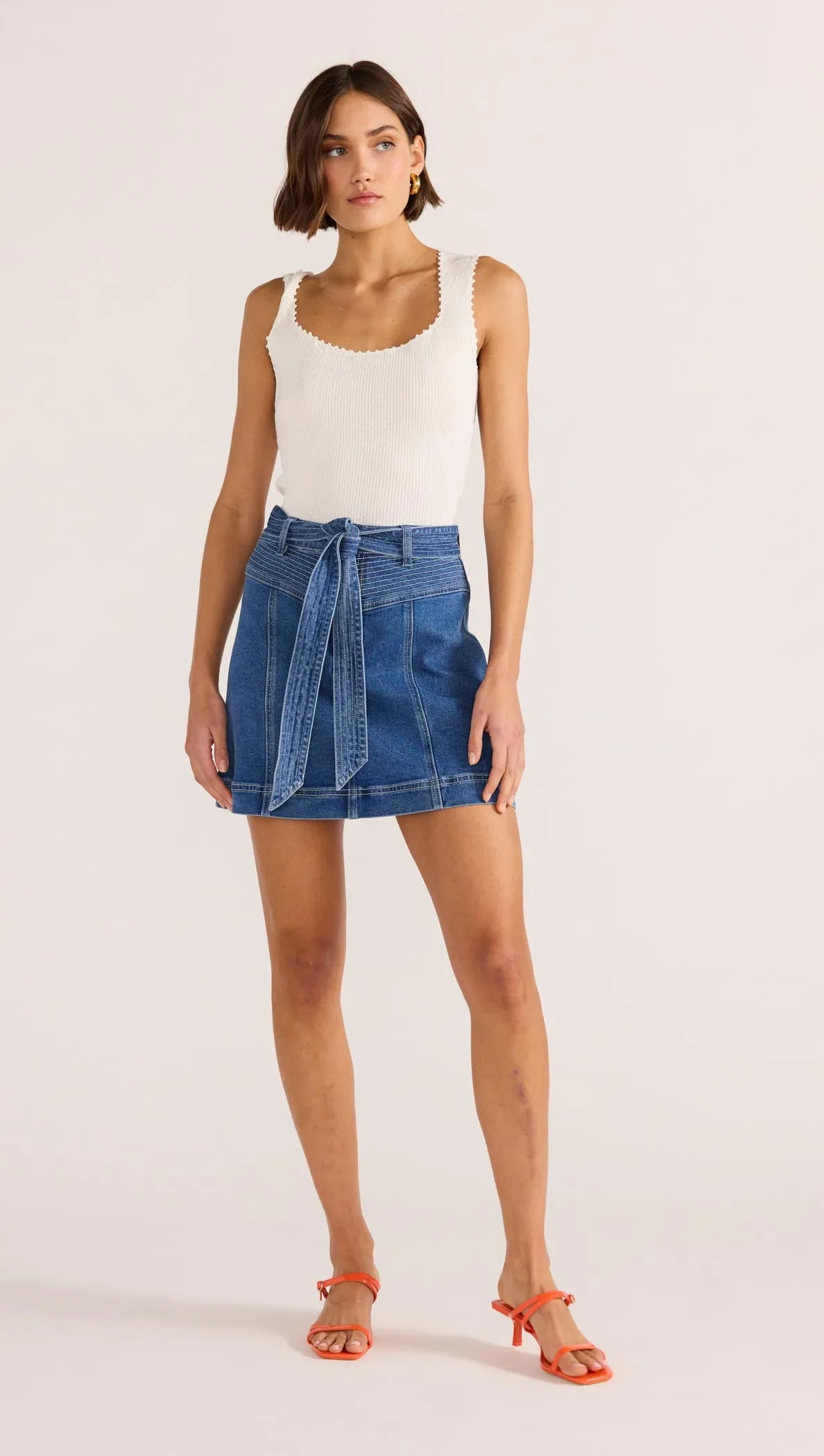 Ellis Denim Panel Mini Skirt sold by MINKPINK product image thumbnail 3