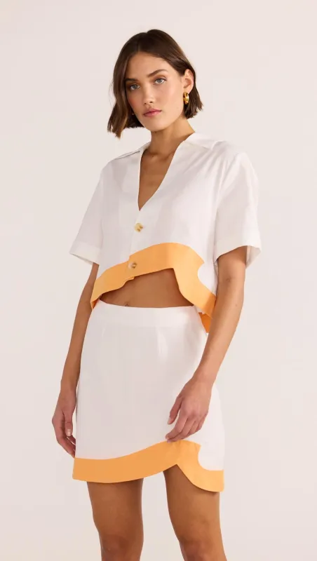Alora Wave Crop Shirt sold by MINKPINK