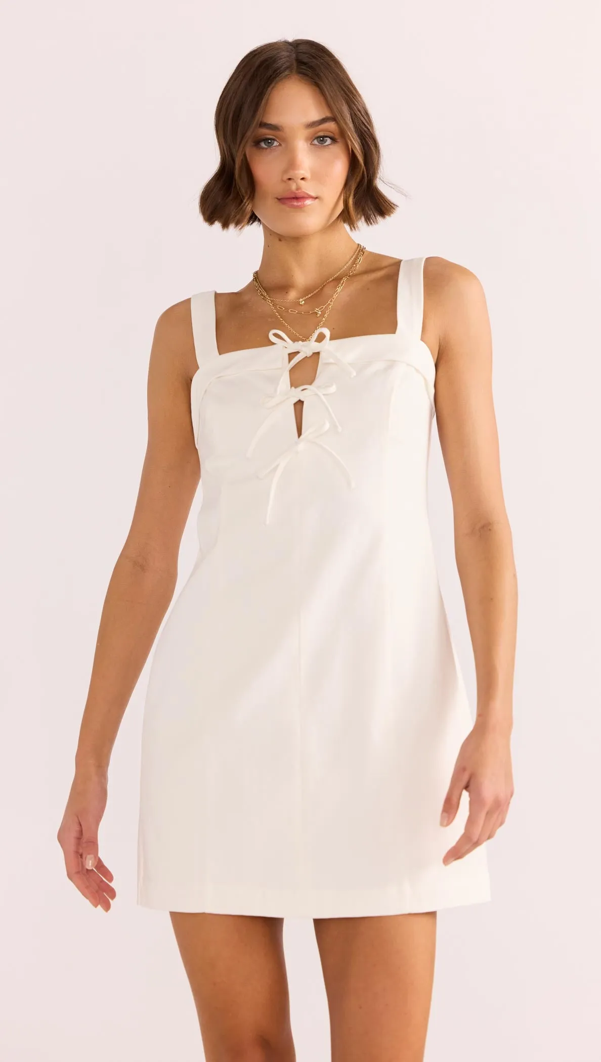 Imogen Drill Tie Mini Dress sold by MINKPINK product image thumbnail 4