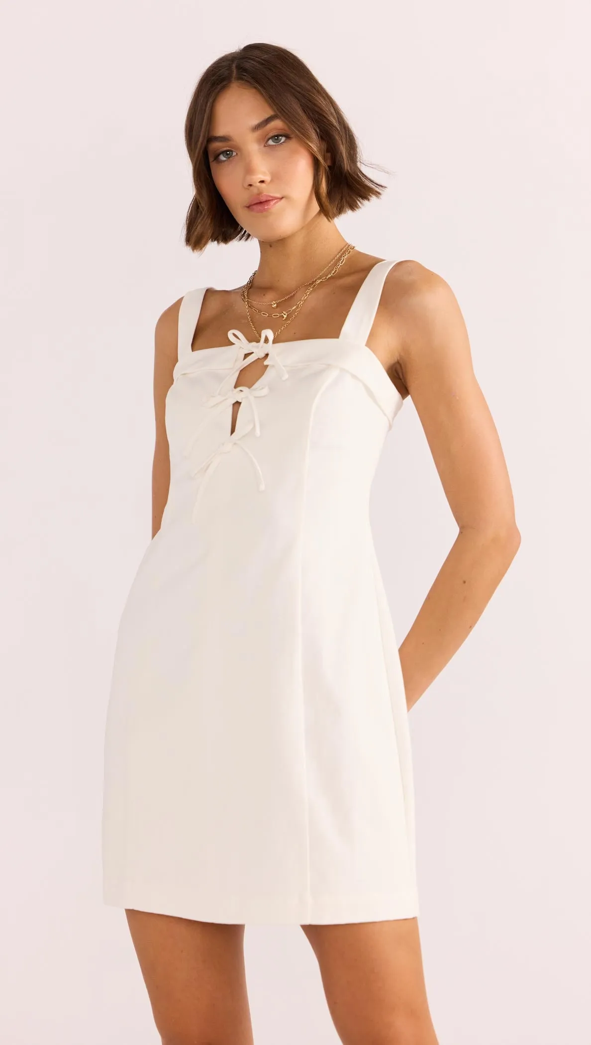 Imogen Drill Tie Mini Dress sold by MINKPINK product image thumbnail 2