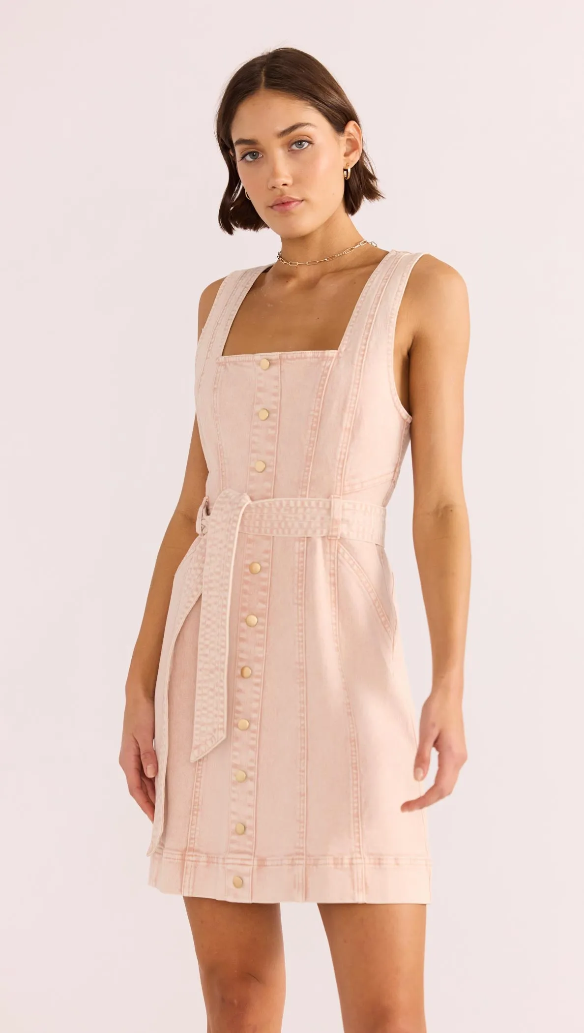 Dahlia Denim Panel Mini Dress sold by MINKPINK product image thumbnail 2