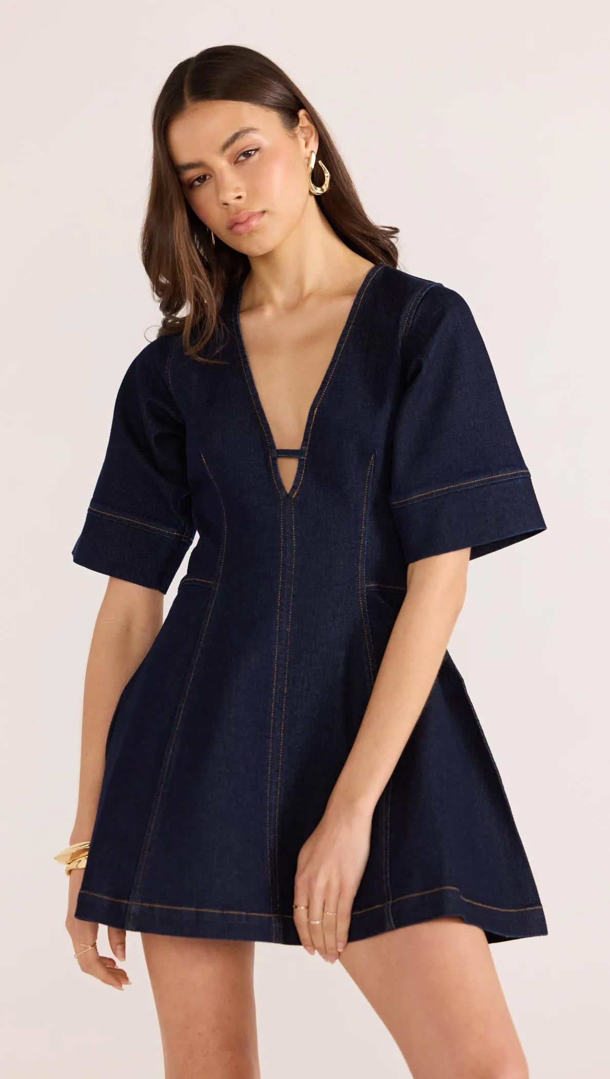 Camilla Denim Panel Mini Dress sold by MINKPINK product image thumbnail 2
