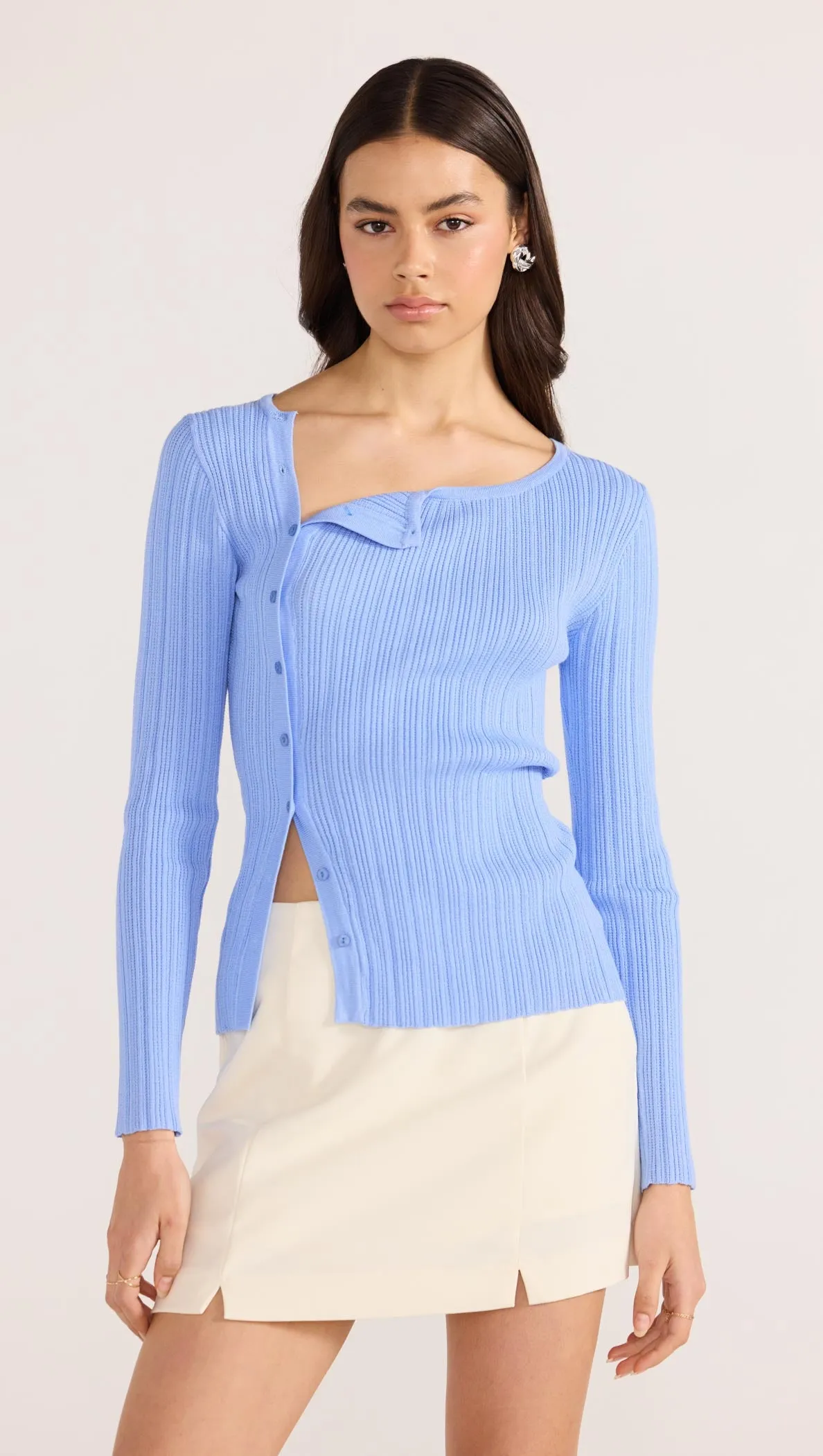 Zinnia Asymmetric Knit Top sold by MINKPINK