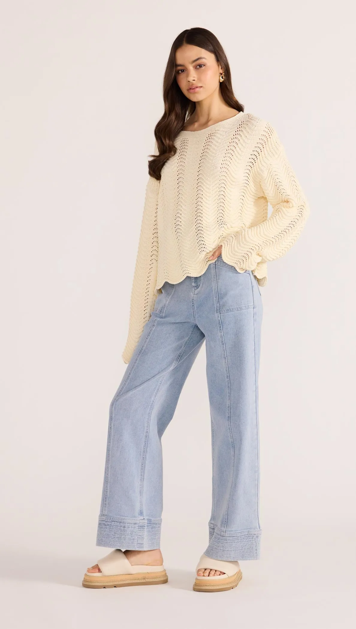 Brooke Crochet Wave Sweater sold by MINKPINK product image thumbnail 2
