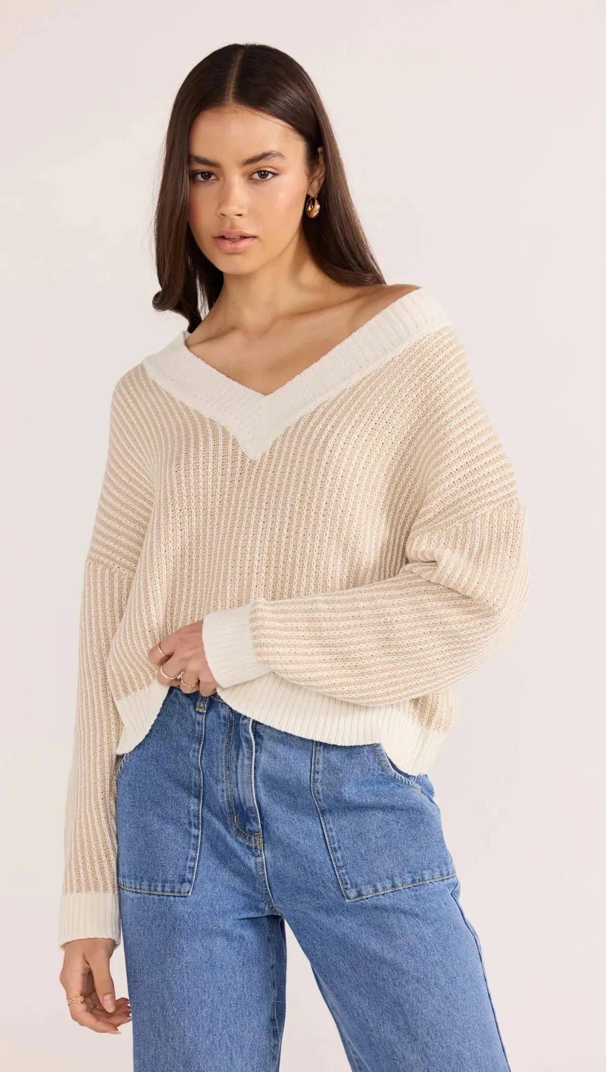 Megan V-Neck Sweater sold by MINKPINK