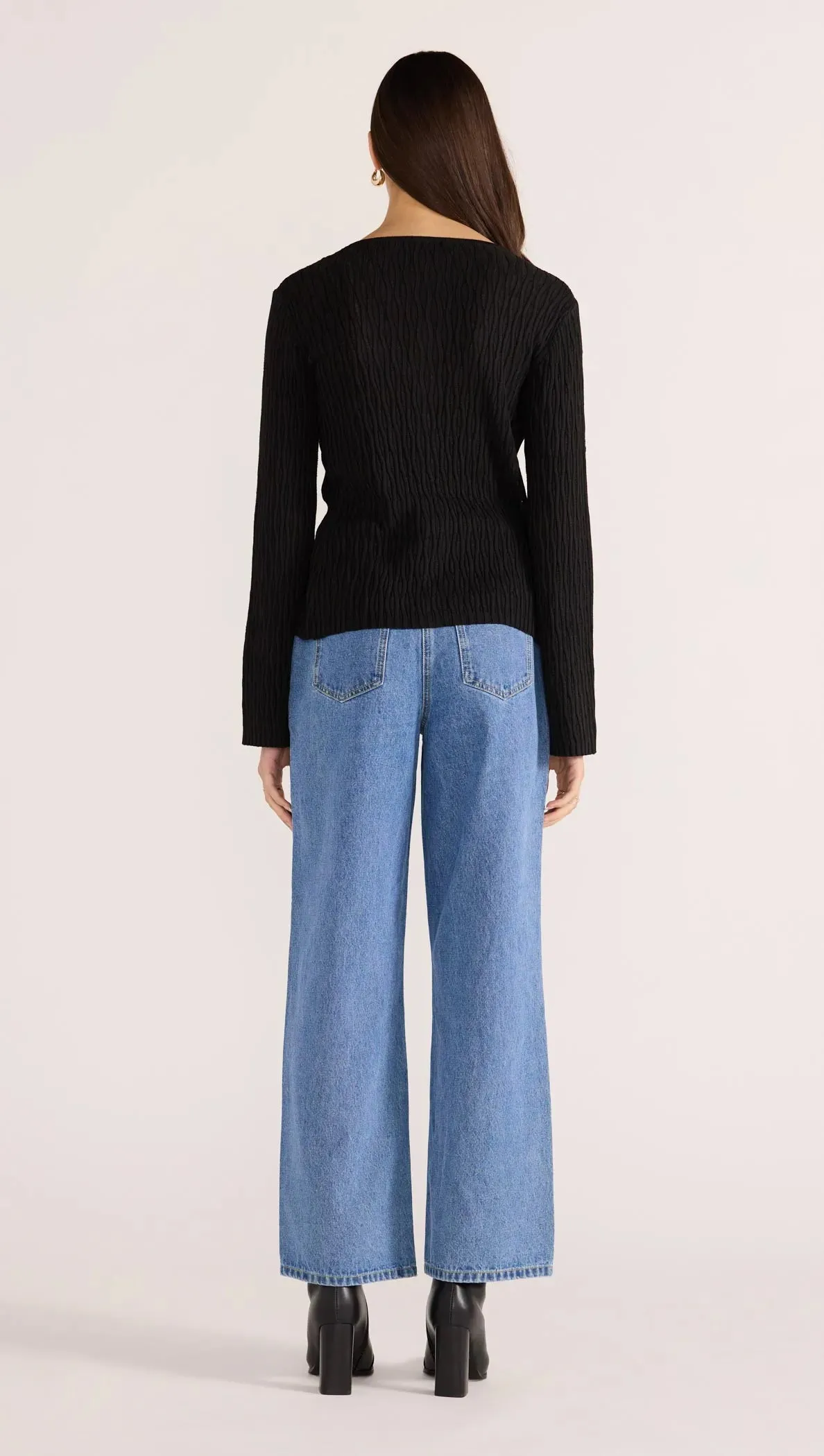 Johnna Button Knit Top - Black sold by MINKPINK product image thumbnail 5
