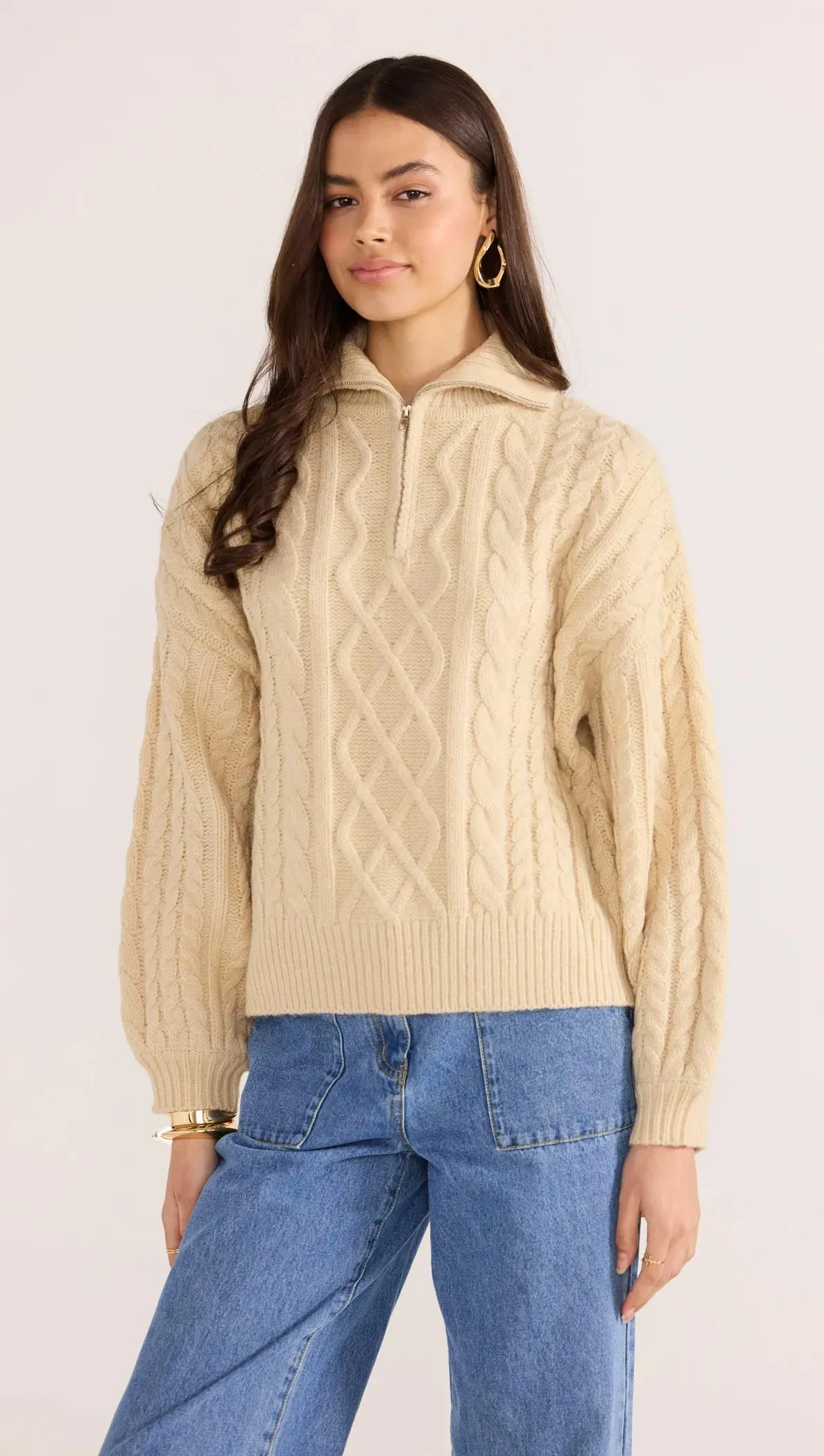 Varsity Cable Knit Sweater sold by MINKPINK product image thumbnail 2