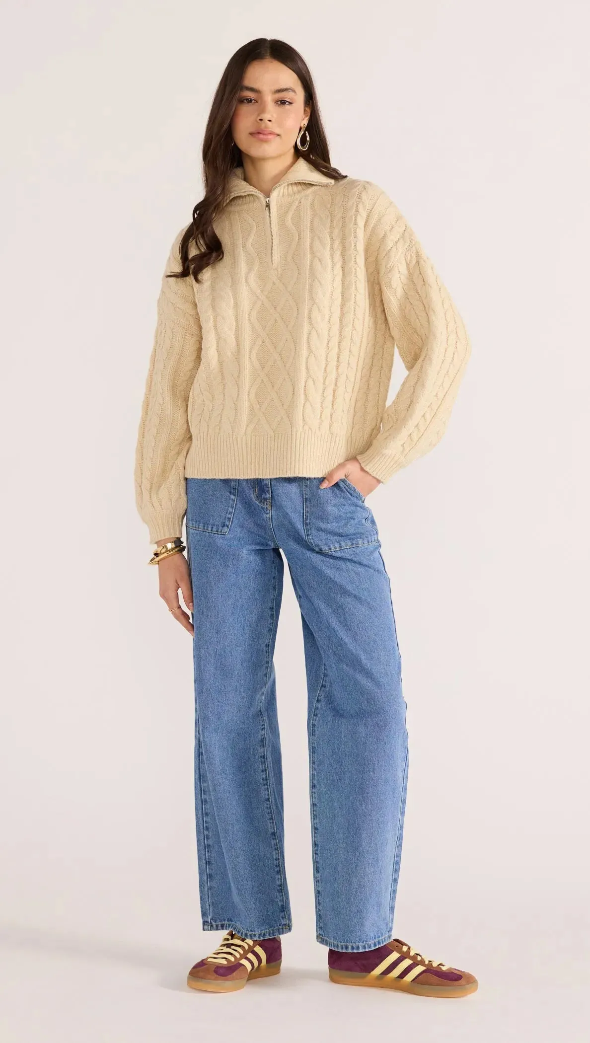 Varsity Cable Knit Sweater sold by MINKPINK product image thumbnail 5