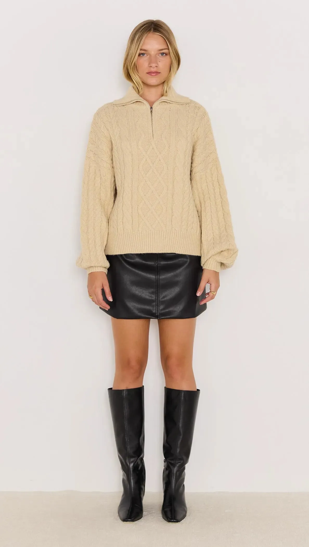 Varsity Cable Knit Sweater sold by MINKPINK product image thumbnail 3