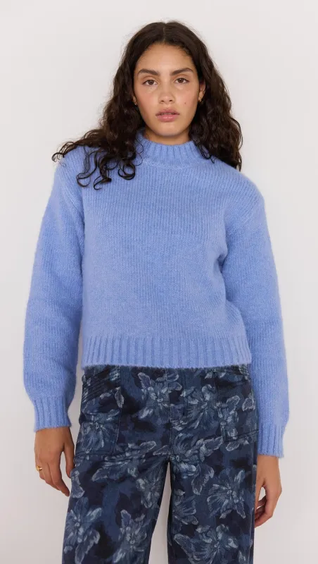 Avery Fluffy Sweater - Cornflower Blue sold by MINKPINK