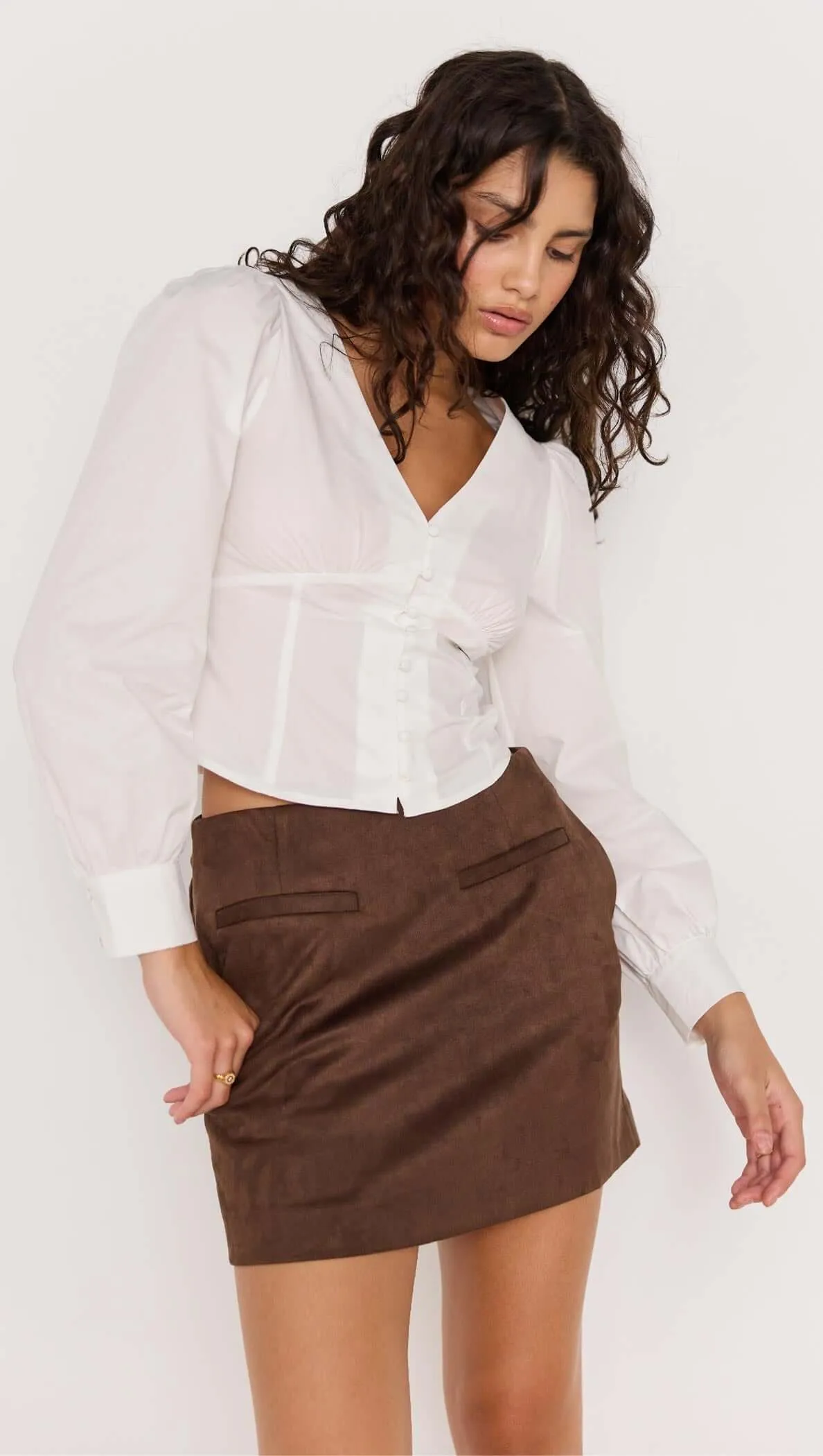 Daria Corset Blouse - White sold by MINKPINK product image thumbnail 2