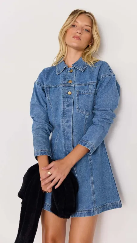 Tully Denim Mini Dress sold by MINKPINK