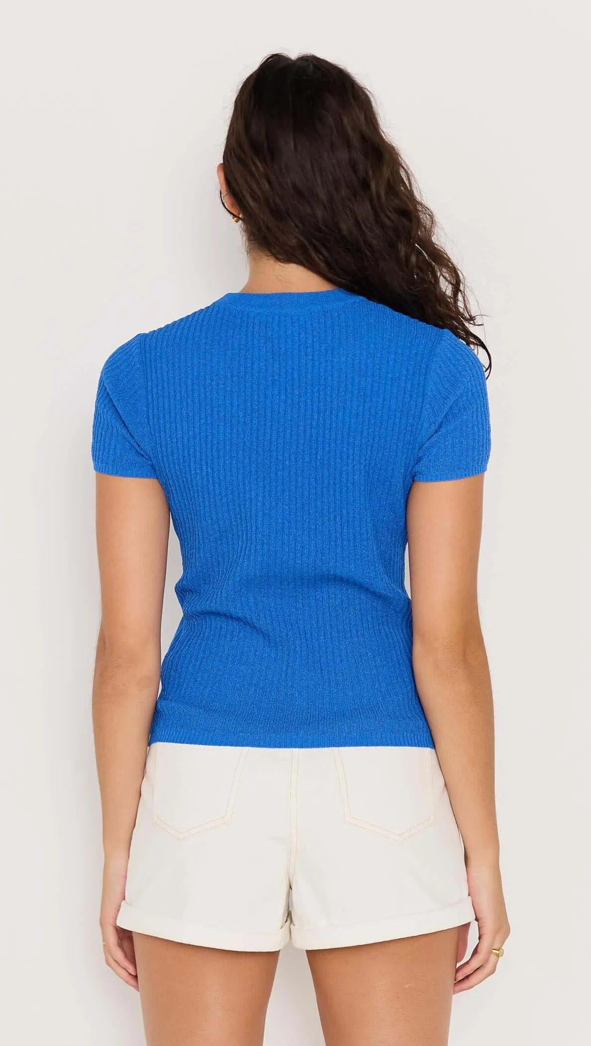 Cobalt Blue Apollo Rib Knit Top sold by MINKPINK product image thumbnail 2