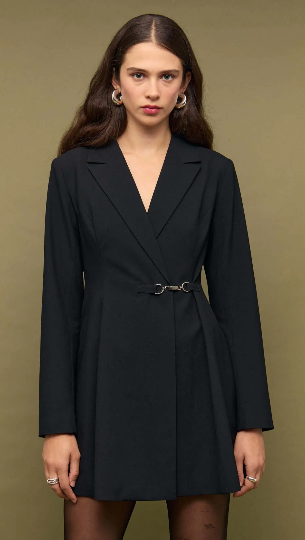 Black Blazer Mini Dress With Buckle Detail sold by MINKPINK product image thumbnail 3