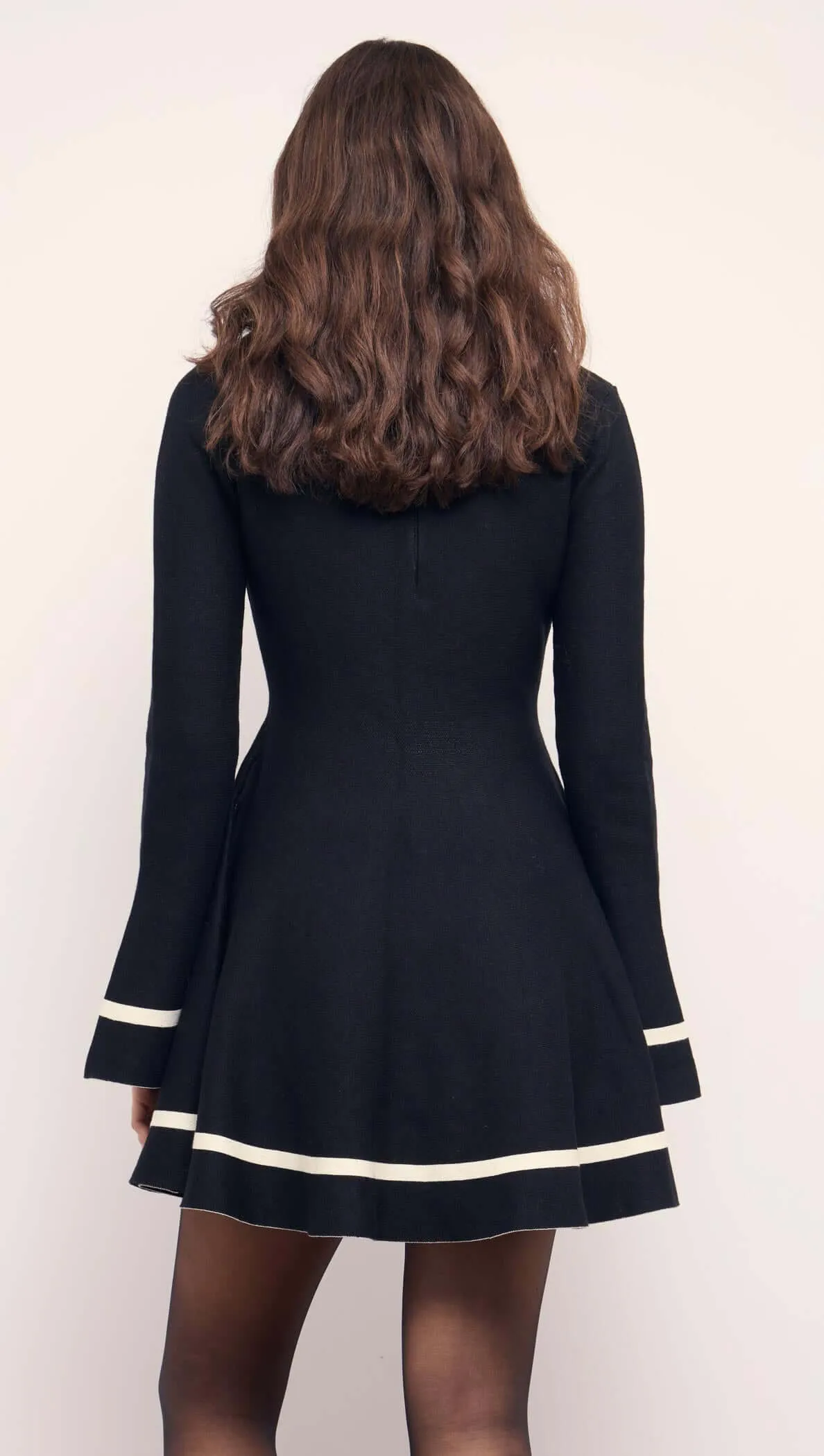 Black Peplum Knit Mini Dress With Contract Trim sold by MINKPINK product image thumbnail 4