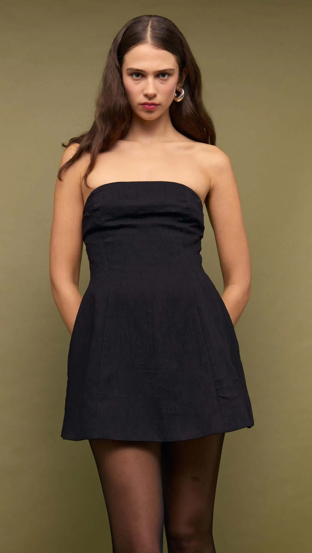 Black Strapless Peplum Mini Dress sold by MINKPINK product image thumbnail 3
