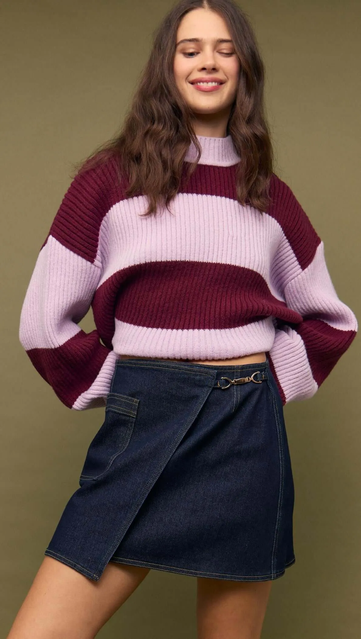 Denim Mini Wrap Skirt With Buckle Detail sold by MINKPINK product image thumbnail 2