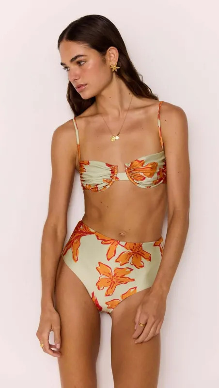 Green & Orange Gathered Bra Top sold by MINKPINK