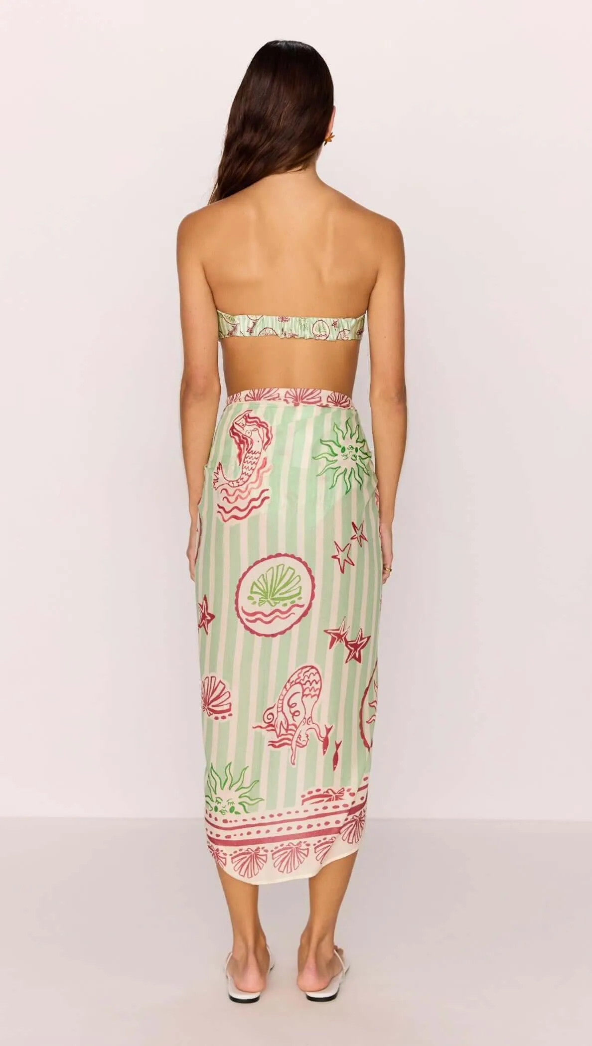 Green Stripe Printed Sarong sold by MINKPINK product image thumbnail 4