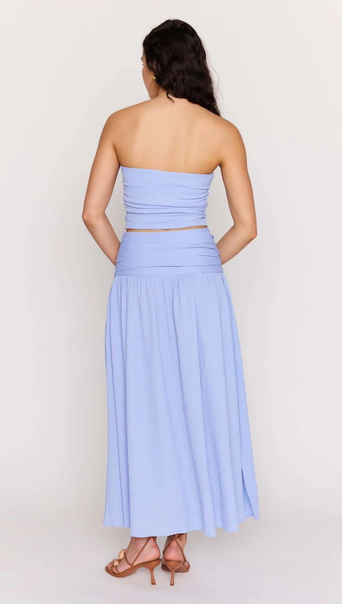 Powder Blue Yoke Detail Maxi Skirt sold by MINKPINK product image thumbnail 5