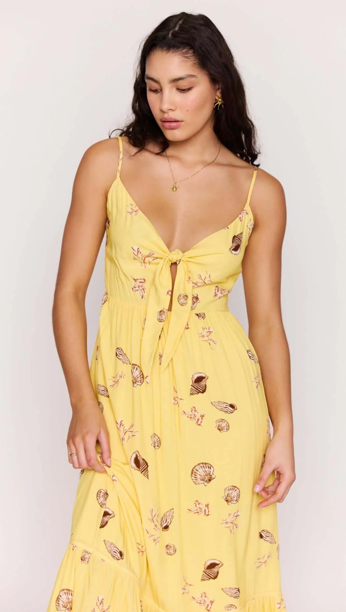 Yellow Printed ECOVERO Summer Midi Dress sold by MINKPINK product image thumbnail 2