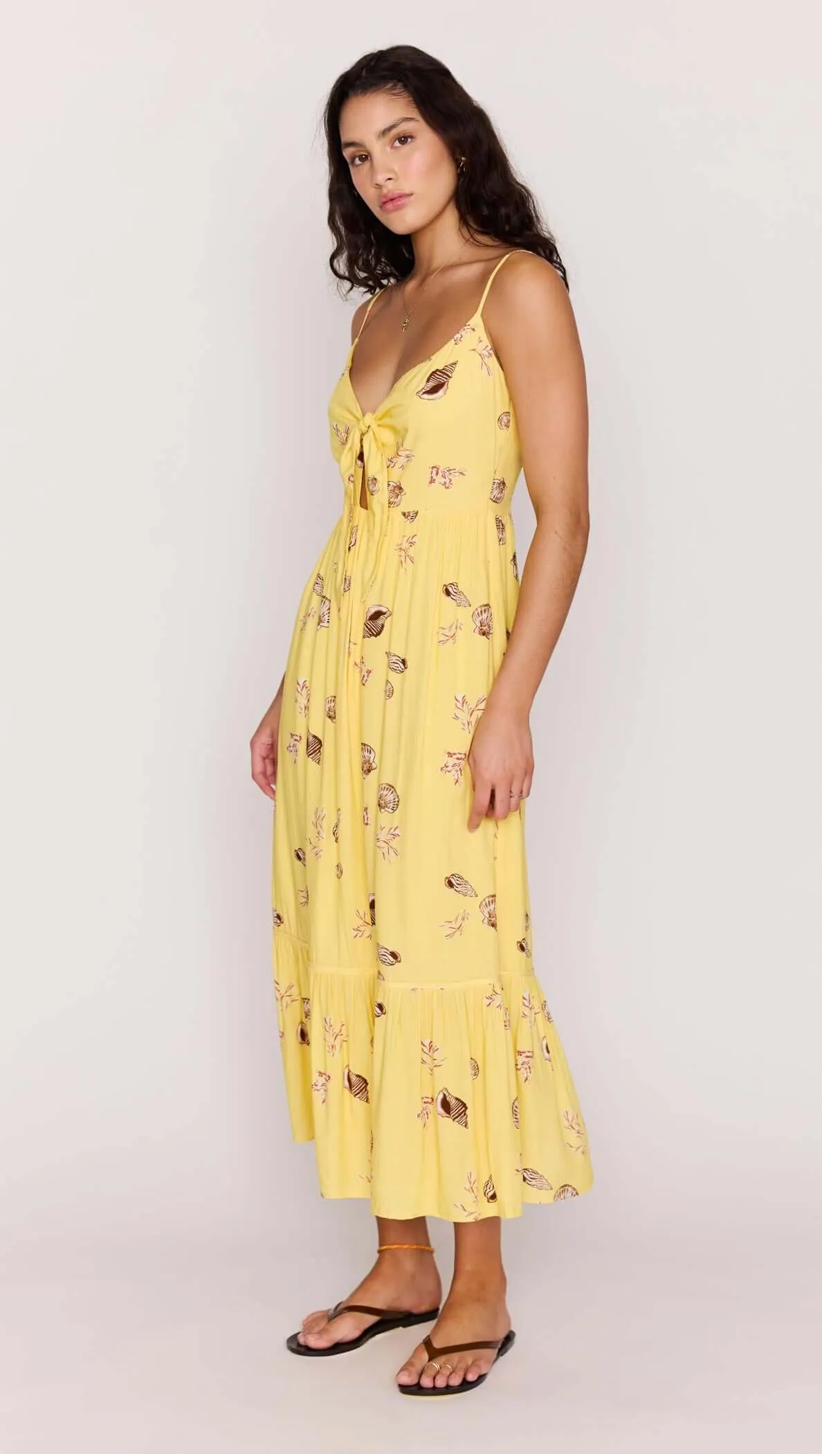 Yellow Printed ECOVERO Summer Midi Dress sold by MINKPINK product image thumbnail 4