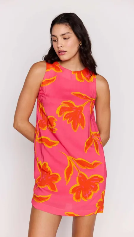 Pink Floral ECOVERO Shift Mini Dress sold by MINKPINK