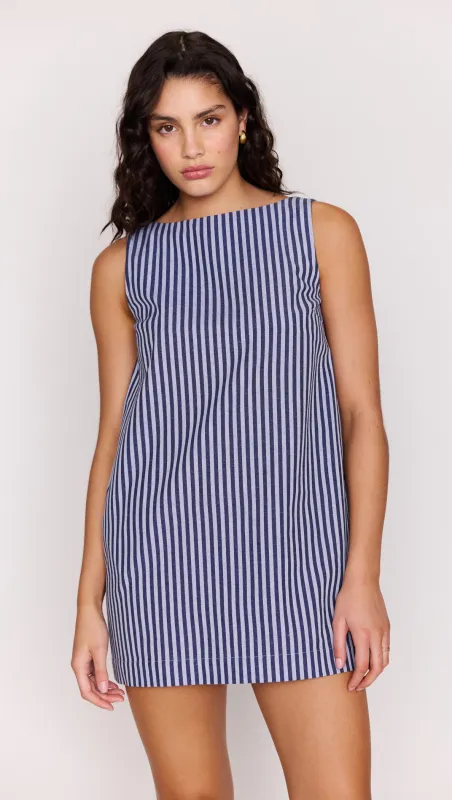 Pinstripe Mini Shift Dress made by MINKPINK