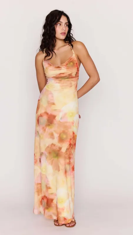 Sunset Tonal Mesh Maxi Dress made by MINKPINK