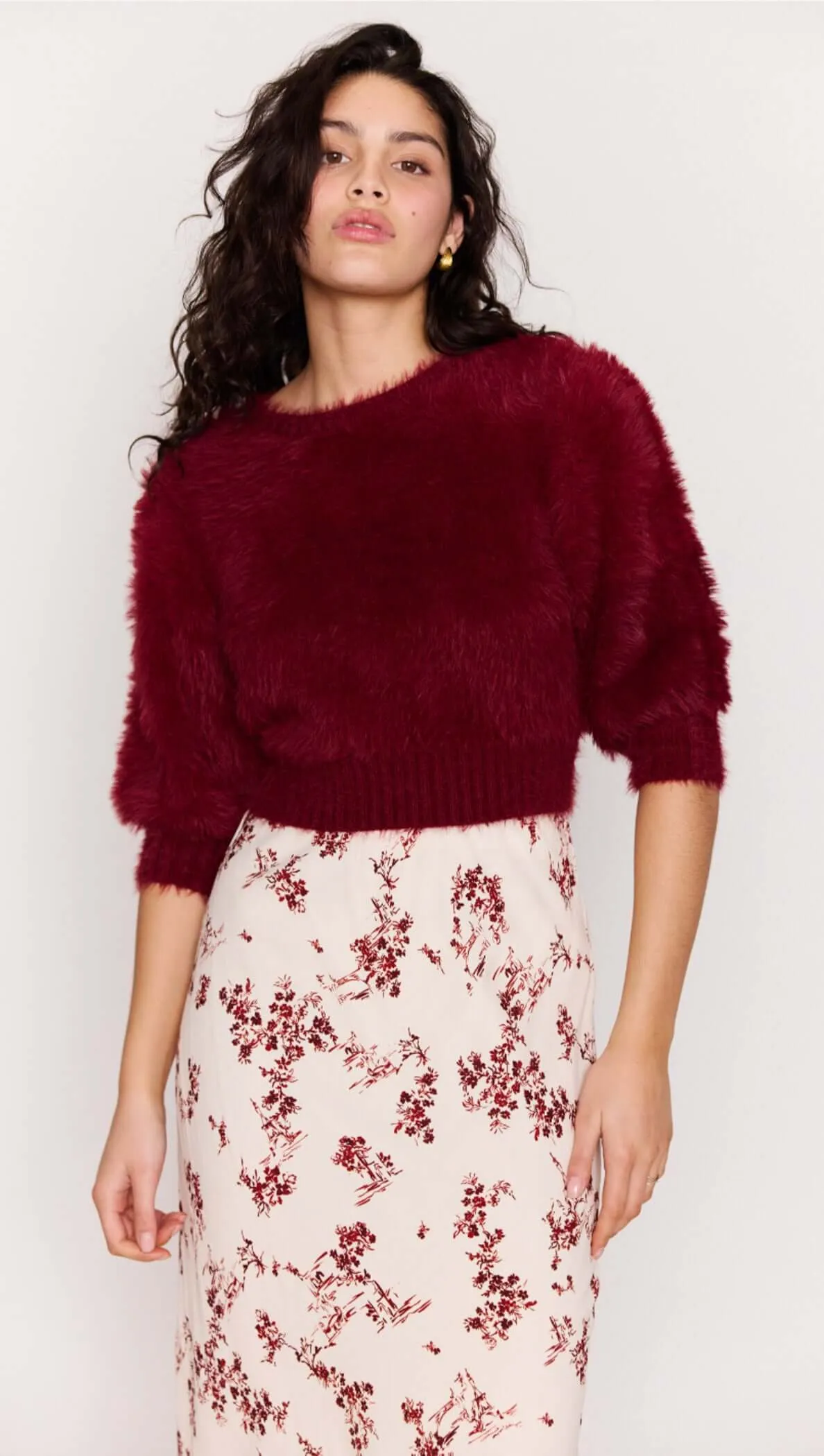 Cream Floral Toile Bias Cut Maxi Skirt sold by MINKPINK product image thumbnail 3