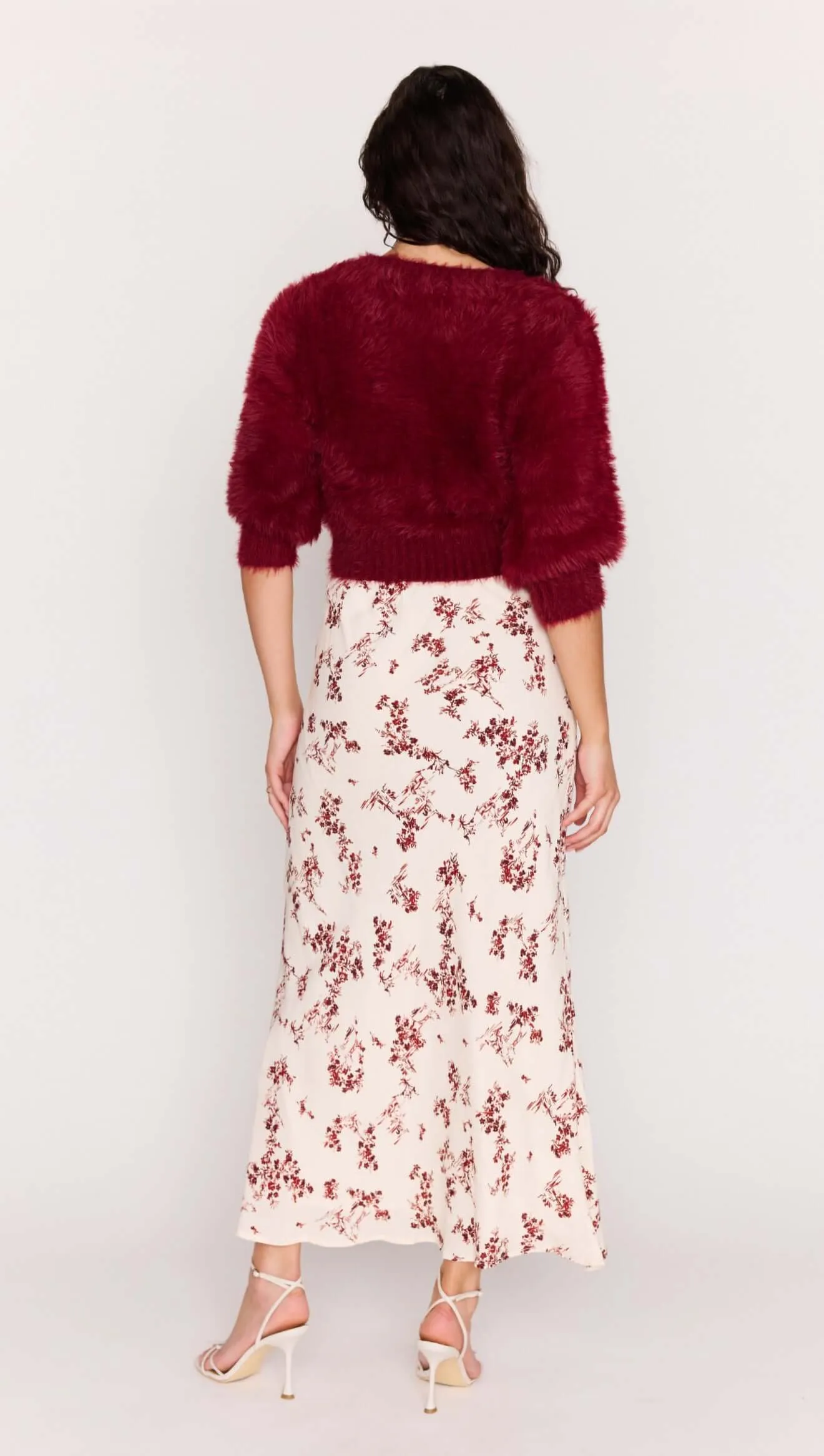 Cream Floral Toile Bias Cut Maxi Skirt sold by MINKPINK product image thumbnail 4