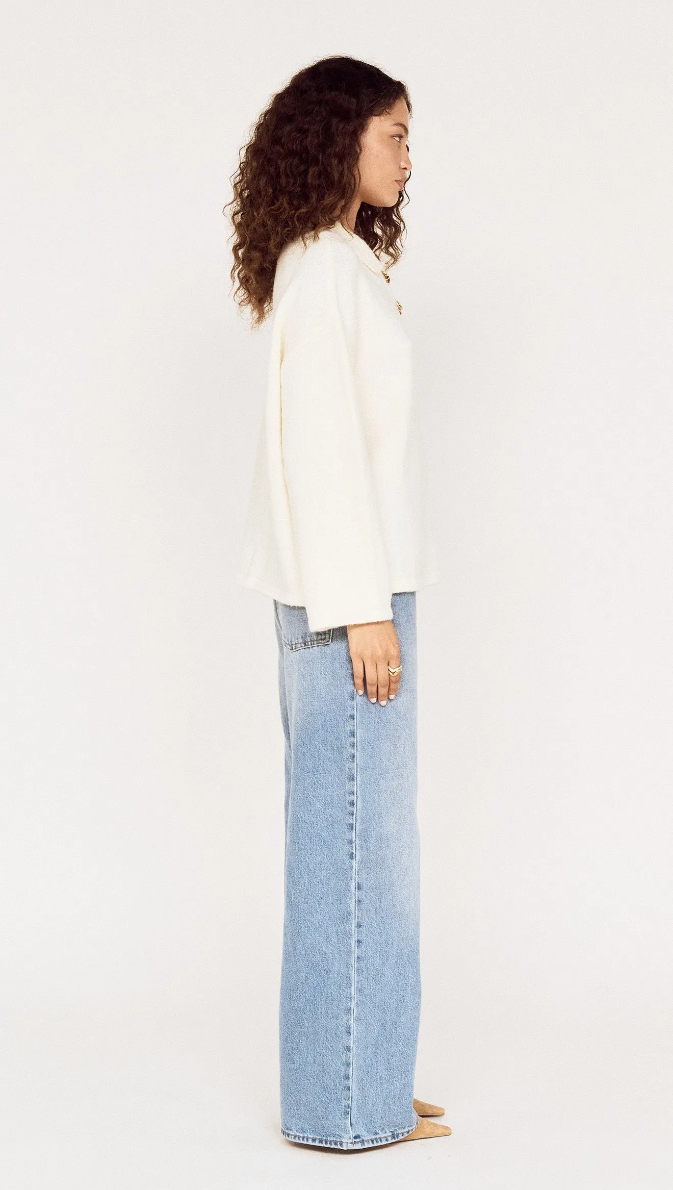 Gold Detail Relaxed Polo Knit sold by MINKPINK product image thumbnail 4