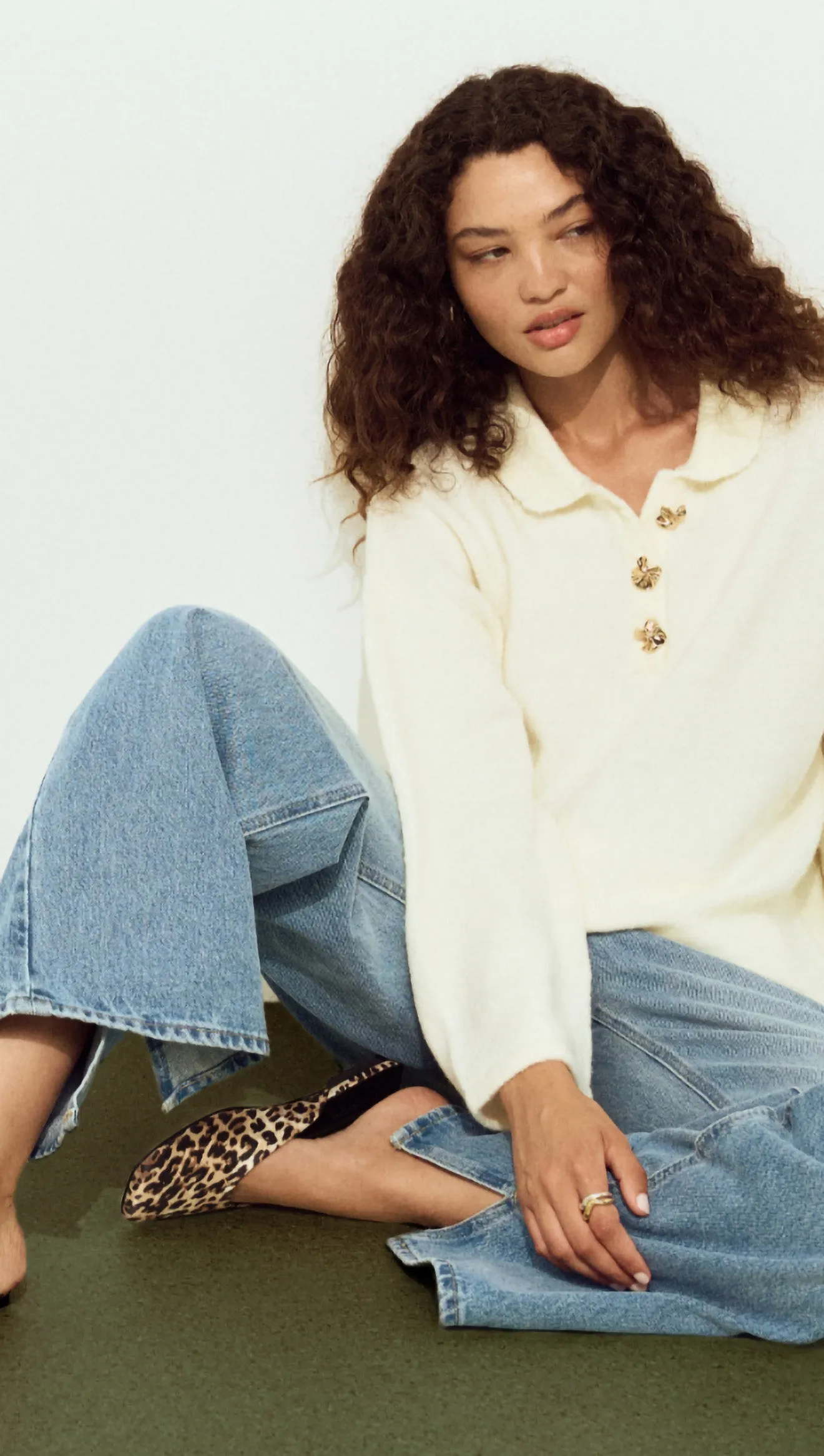 Gold Detail Relaxed Polo Knit sold by MINKPINK product image thumbnail 3