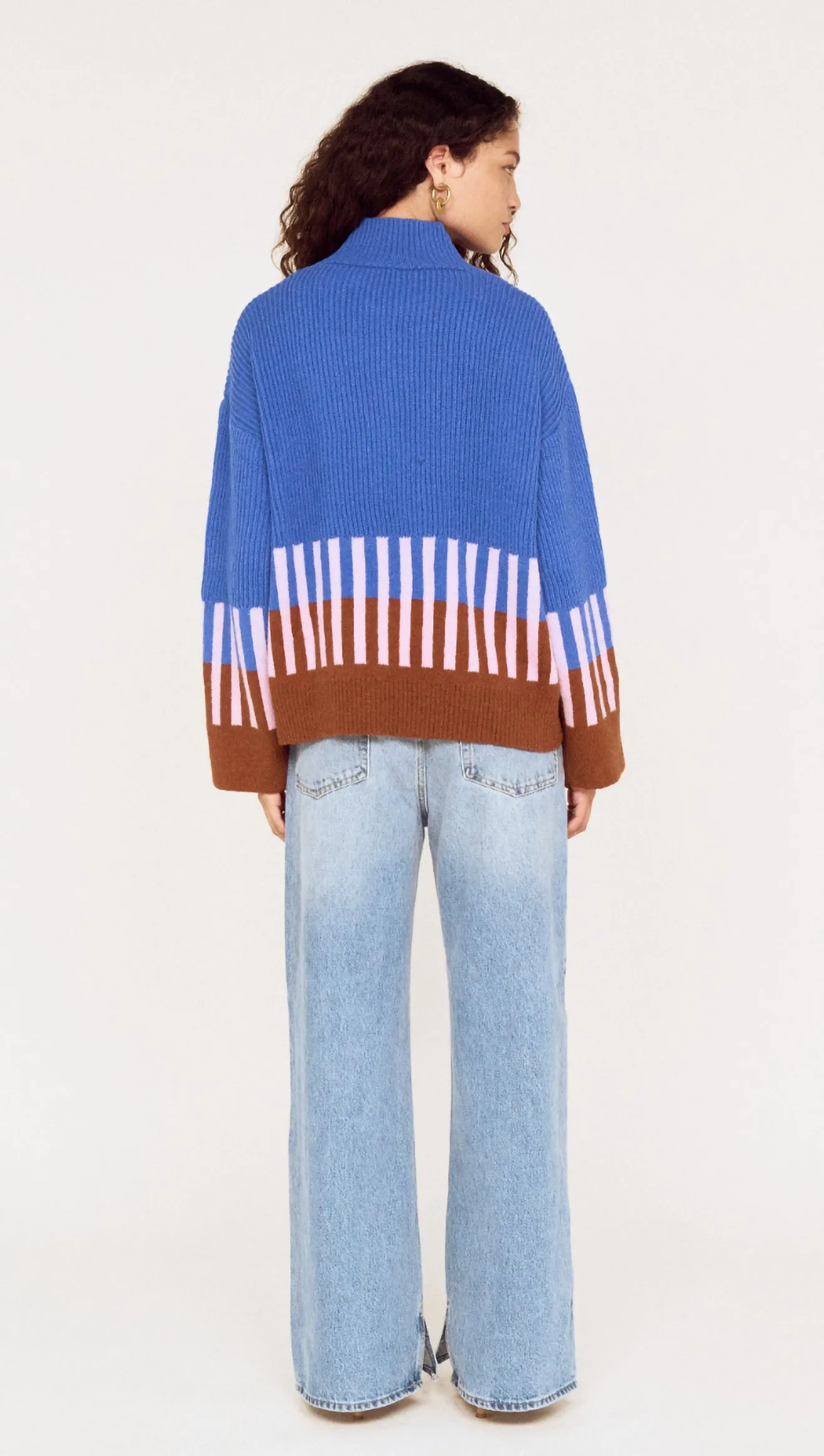 Cobalt Blue Intarsia Detail Jumper sold by MINKPINK product image thumbnail 5