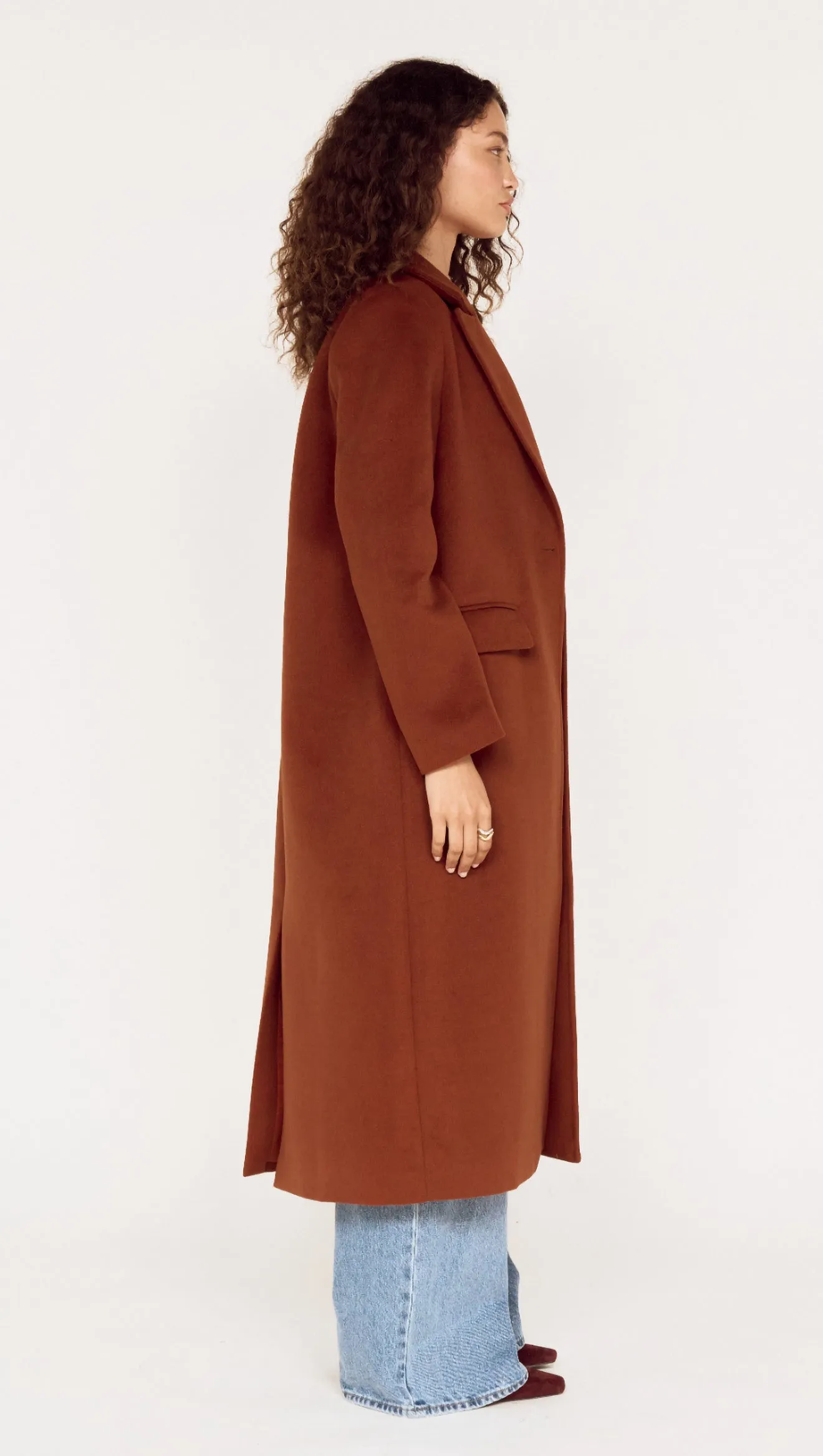 Soft Touch Tailored Coat in Chocolate sold by MINKPINK product image thumbnail 3