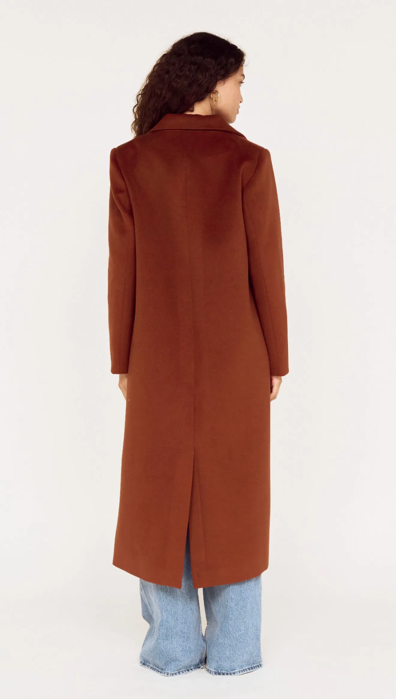 Soft Touch Tailored Coat in Chocolate sold by MINKPINK product image thumbnail 4