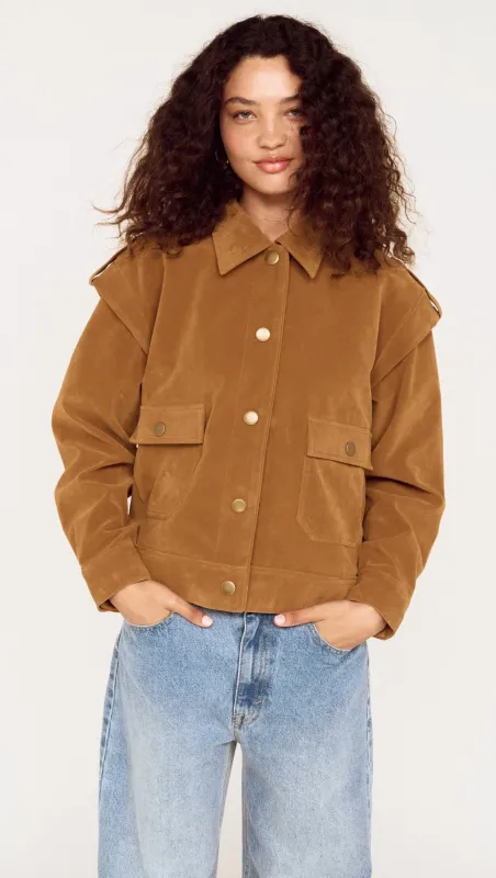 Relaxed Fit Faux Suede Jacket made by MINKPINK
