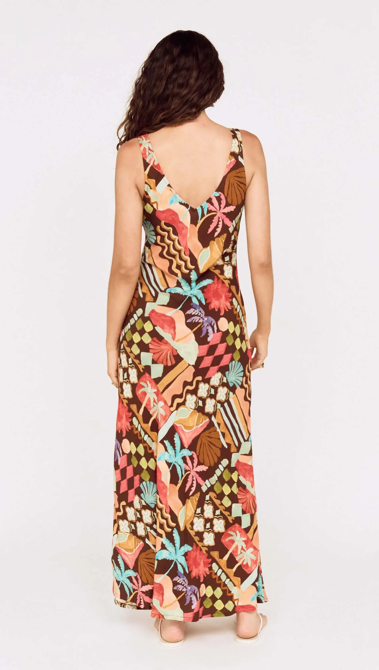 Vintage Coastal Print Keyhole Midi Dress sold by MINKPINK product image thumbnail 3