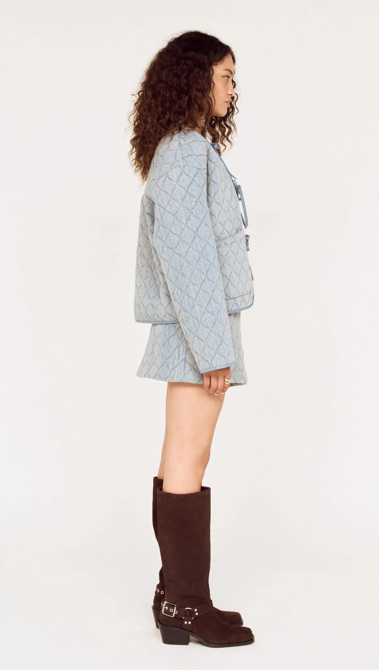 Quilted Denim Mini Skirt sold by MINKPINK product image thumbnail 3