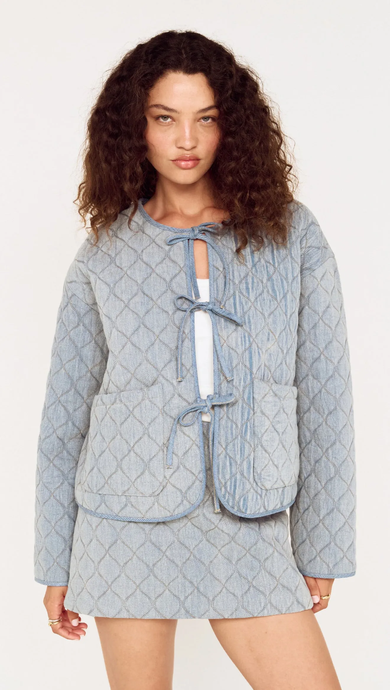 Quilted Denim Mini Skirt sold by MINKPINK product image thumbnail 2